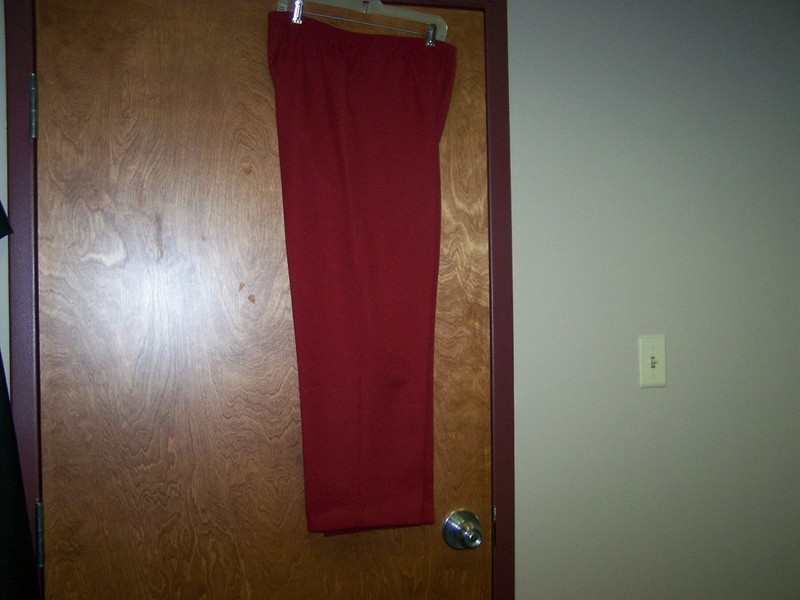 Ladies HABAND Pants Slacks Elastic Waist Sz 20 Average EUC Machine Wash Red