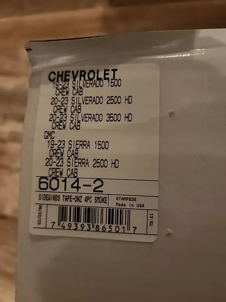 Visera de ventana protector de lluvia pantalla de ventilación para Silverado GMC Sierra 1500 19-23 doble cabina Foto 2 de 4