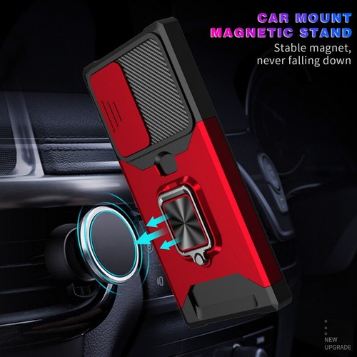 Slide Lens Armor Card Slot Case For Samsung Galaxy S25 S24 Ultra S23 FE S22 S21 - Picture 12 of 19