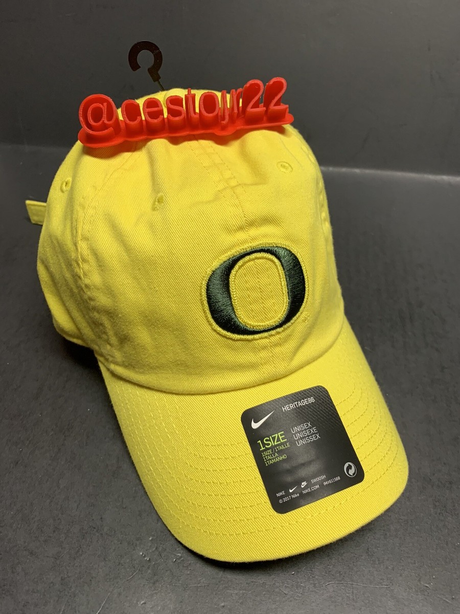 NIKE HERITAGE 86 OREGON DUCKS GANG GREEN YELLOW HAT CAP TEAM