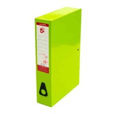 5 Star Office Box File Foolscap Green (Pack of 5)