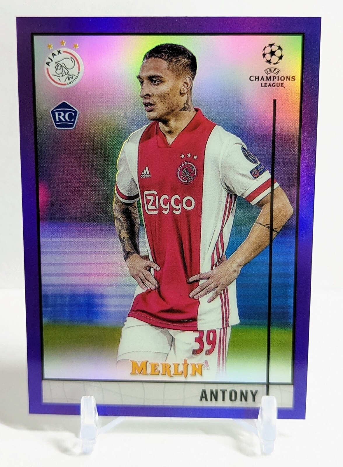 2020-21 Topps Chrome Merlin - Antony - Purple Refractor - Rookie 153/299 - Ajax