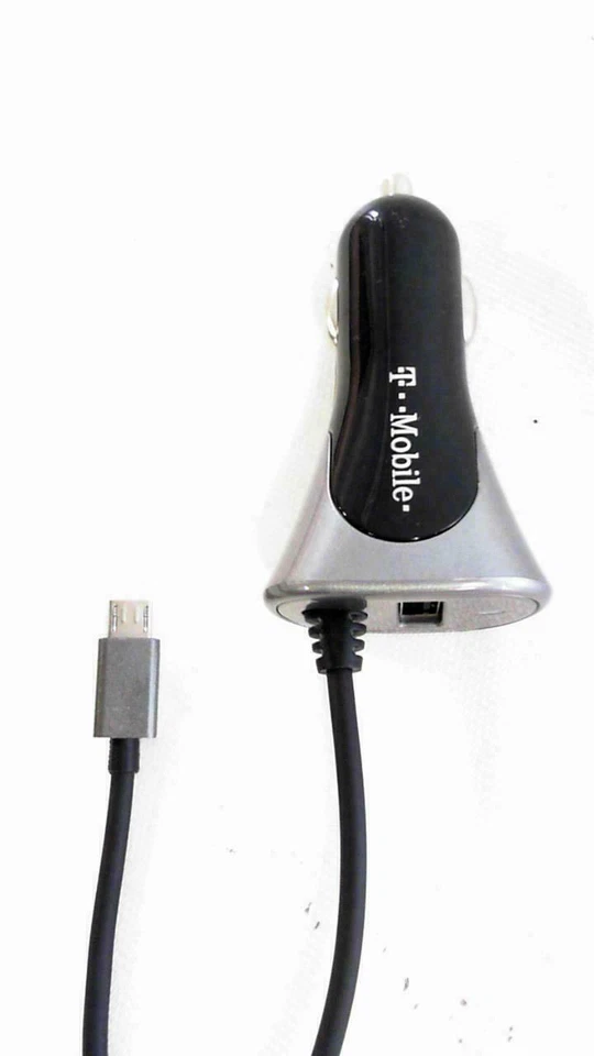 T-Mobile Universal Micro USB Car Charger 2-in-1 Adapter For Samsung Galaxy S7 S6 - Image 2 of 3