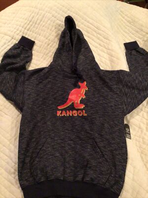 KANGOL HOODIE SWEATSHIRT-LOGO-New York-MENS M