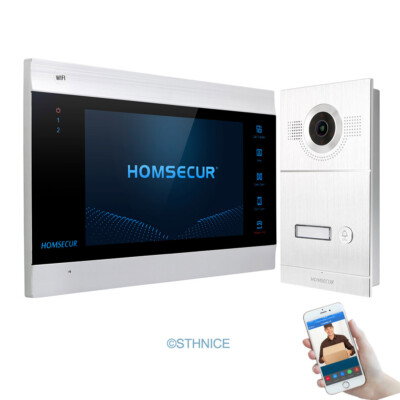 HOMSECUR 7'' Verdrahtet WIFI Video AHD Türklingel Türsprechanlage Deutsches Menü