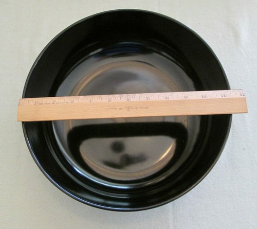 Towle "Byefield" Mid Century Salad Set - Black Melamine & Silver Plate - 7 piece - Picture 6 of 12