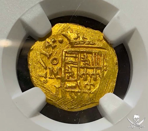 MEXICO 1 ESCUDO 1714 1715 FLEET NGC 65 PIRATE GOLD COINS SHIPWRECK TREASURE