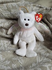 Ty Beanie Babies Halo the Angel Bear Toy 1998 Brown Nose Iridescent Wings Halo