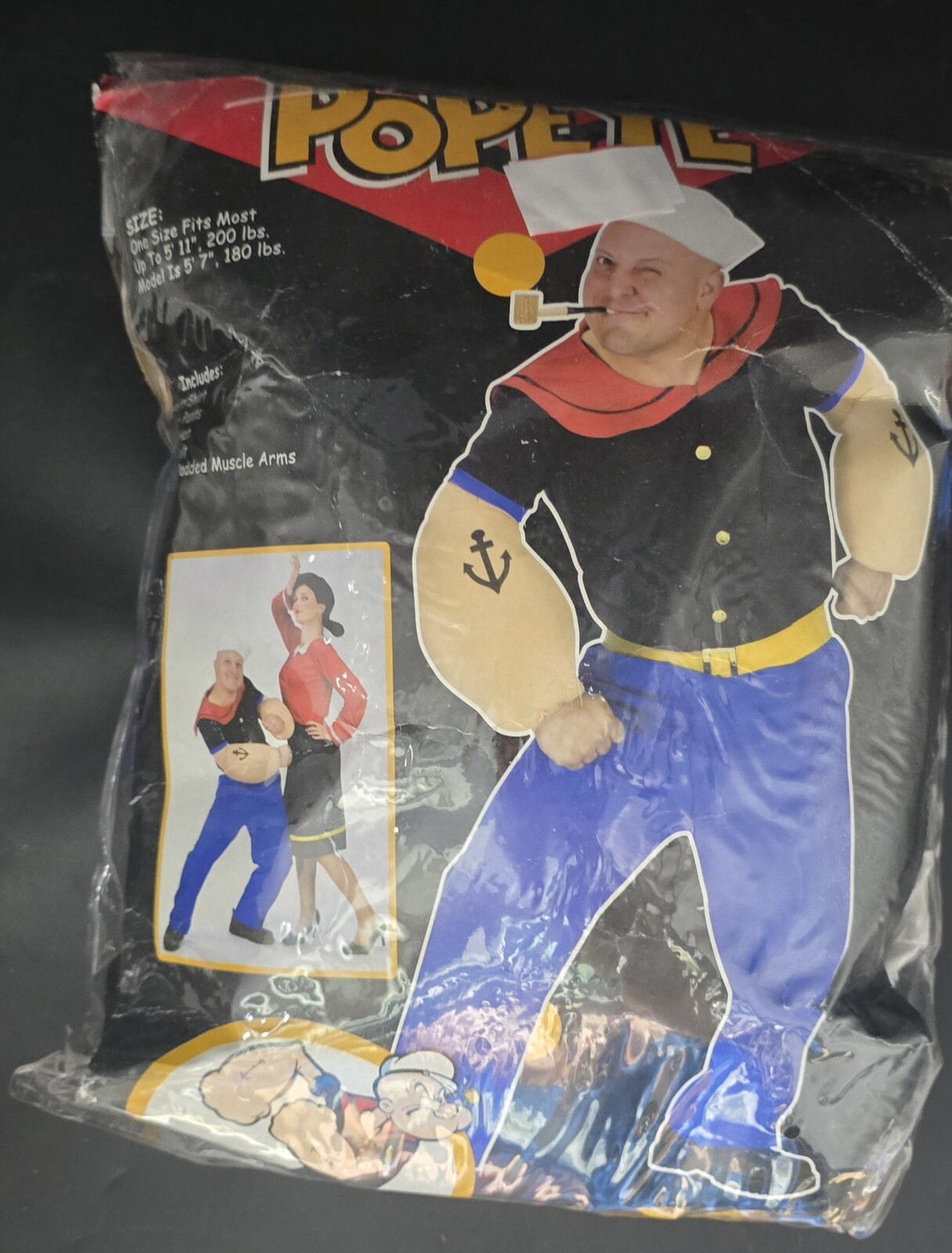 Disfraz de Halloween Popeye el Marinero Dibujos Animados Adulto Talla Única para la mayoría