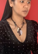 One Button Necklace Multi Colour Costume Jewellery Code N666lz