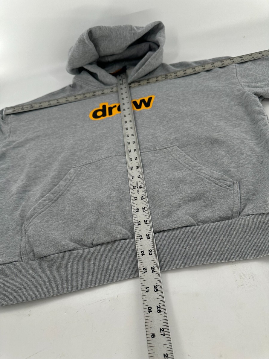 Drew House Secret Hoodie S Men Gray 100% Cotton Made in Vietnam