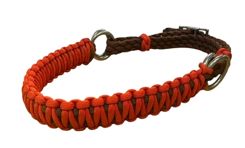side pull hackamore attachment Burnt orange black or brown chinstrap