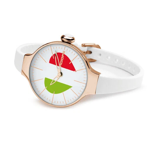 Orologio Donna HOOPS CHERIE ITALY Rosè Silicone Bianco Cuore NEW Small Italia - Immagine 4 di 4