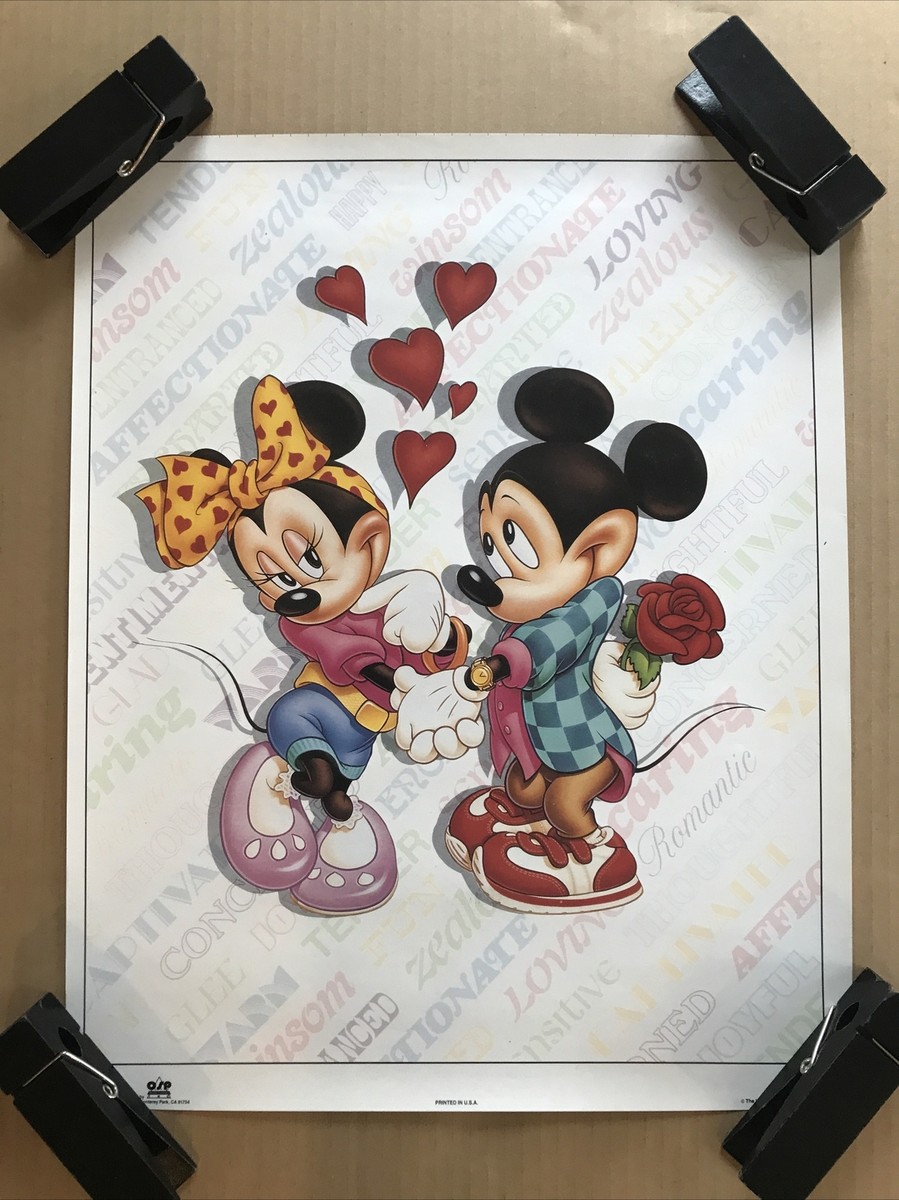 Vintage Original 1980s Mickey Mouse And Minnie Love Pinup Walt Vintage Original 1980s Mickey Mouse And Minnie Love Pinup Walt