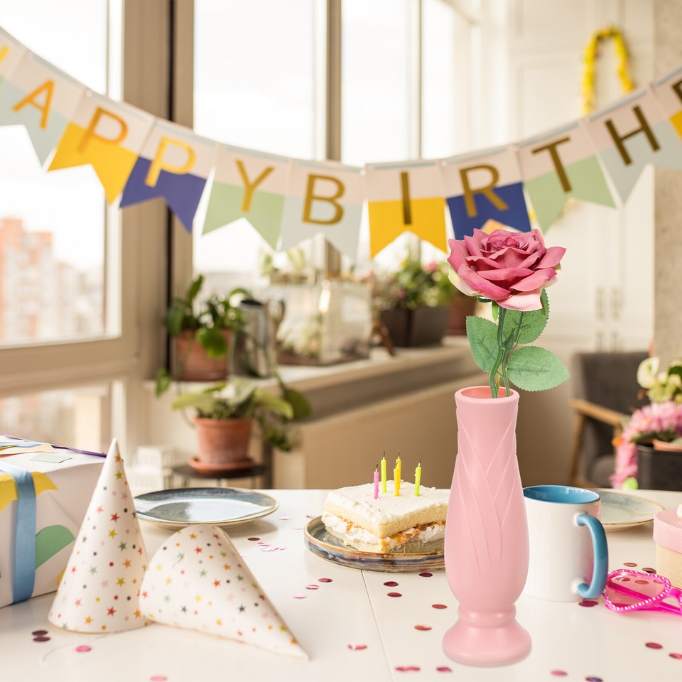 10pcs Flower Vase, Plastic Vase Small Tall Floral Vase for Home Decor