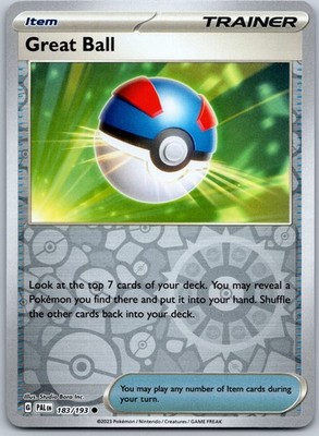 Great Ball Reverse Holo Common SV02: Paldea Evolved 183/193 NM