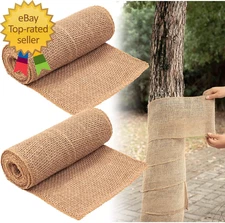 2 Rolls Burlap Tree Protector Wraps 7.8" × 9.8' Winter Trunk Guards Protector