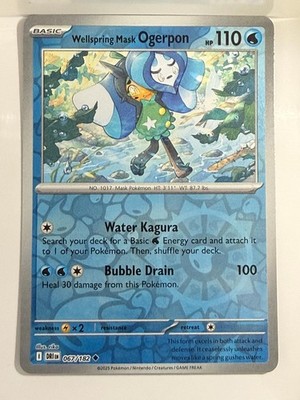 Wellspring Mask Ogerpon 067/182 Uncommon Destined Rivals Pokemon Reverse Holo NM
