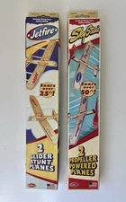 2 Guillows Airplane Gliders Jetfire Sky Streak Kits NEW