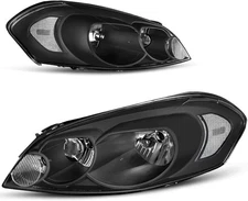AUTOSAVER88 Headlight Assembly A Black Housing Clear Reflector Lens 