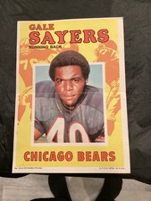1971 Topps FB Poster Inserts - #12 Gale Sayers/Bears EX