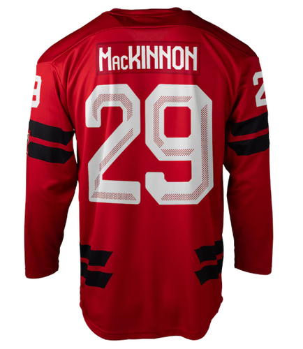 Mens 2026 Team Canada Bauer Olympics Red Semi-Pro Hockey Jersey Nathan MacKinnon - Bild 3 von 3