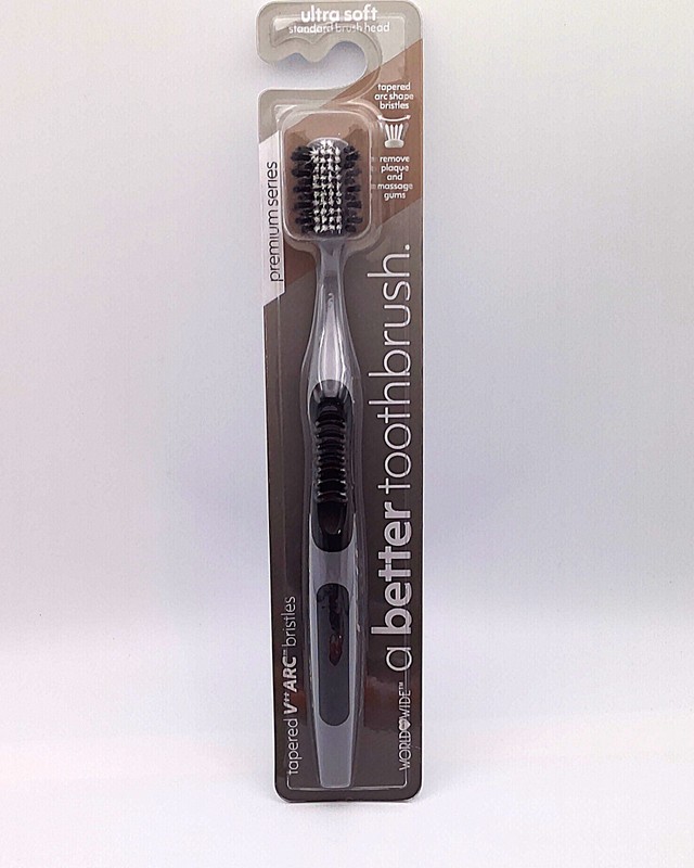 1 Ultra Soft V ARC Tapered Bristle Toothbrush Plaque Removal Gum Massage Dental