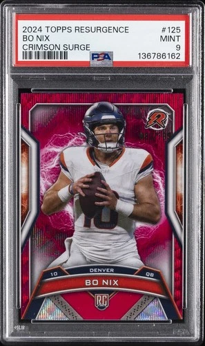2024 TOPPS RESURGENCE CRIMSON SURGE #125 BO NIX ROOKIE RC 83/199 PSA 9