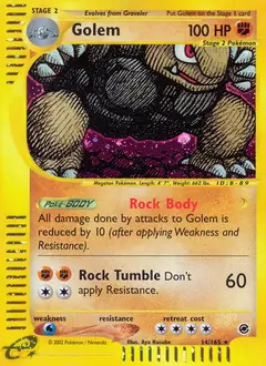 Golem - 14/165 - Pokemon Expedition Holo Rare Card LP