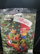 NIP 1993 BUCILLA GALLERY OF STITCHES STOCKING KIT 33252