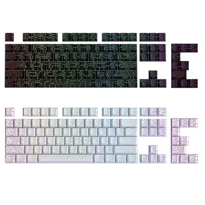 97-Key PBT Side Engraved Keycaps Set Sublimation Original Height Backlit Keycap