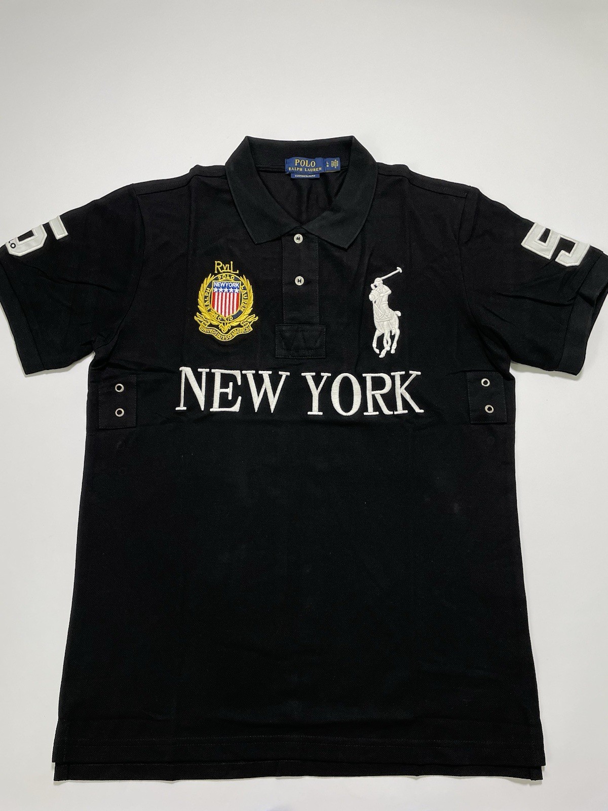 Polo Ralph Lauren Polo T-Shirt New York USA Big Pony #5 Chief Keef Men's Size L