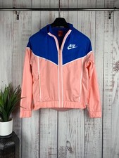 Nike Women’s Colourblock Windbreaker Jacket – Blue & Pink – Size Small