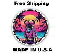 Pug Cool Dog Vinyl Playful Decal Sticker Cute Pet Puppy B