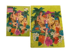 Barbie 100 Piece Jigsaw Puzzle Tropical Island Golden Vintage 1989 4096