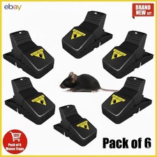 6x Reusable Mouse Traps Durable High-Sensitivity Fast & Effective Rats Catcher