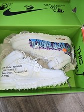 Off White x Nike Air Force 1 Mid Leather Graf...