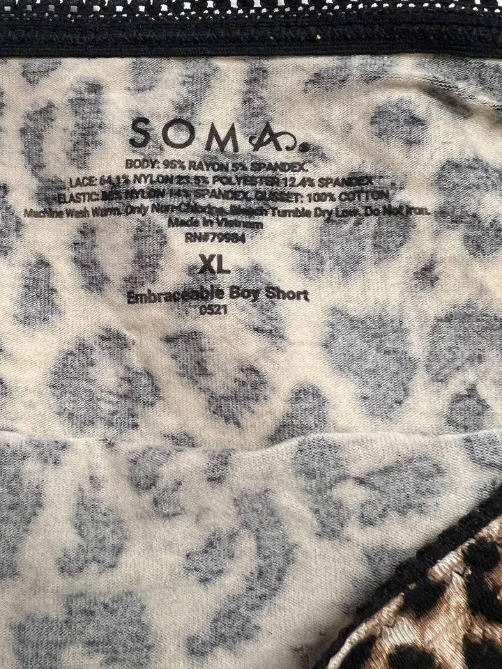 Lote de 4 bragas cortas de encaje Soma Embraceable Signature para mujer XL Foto 2 de 4