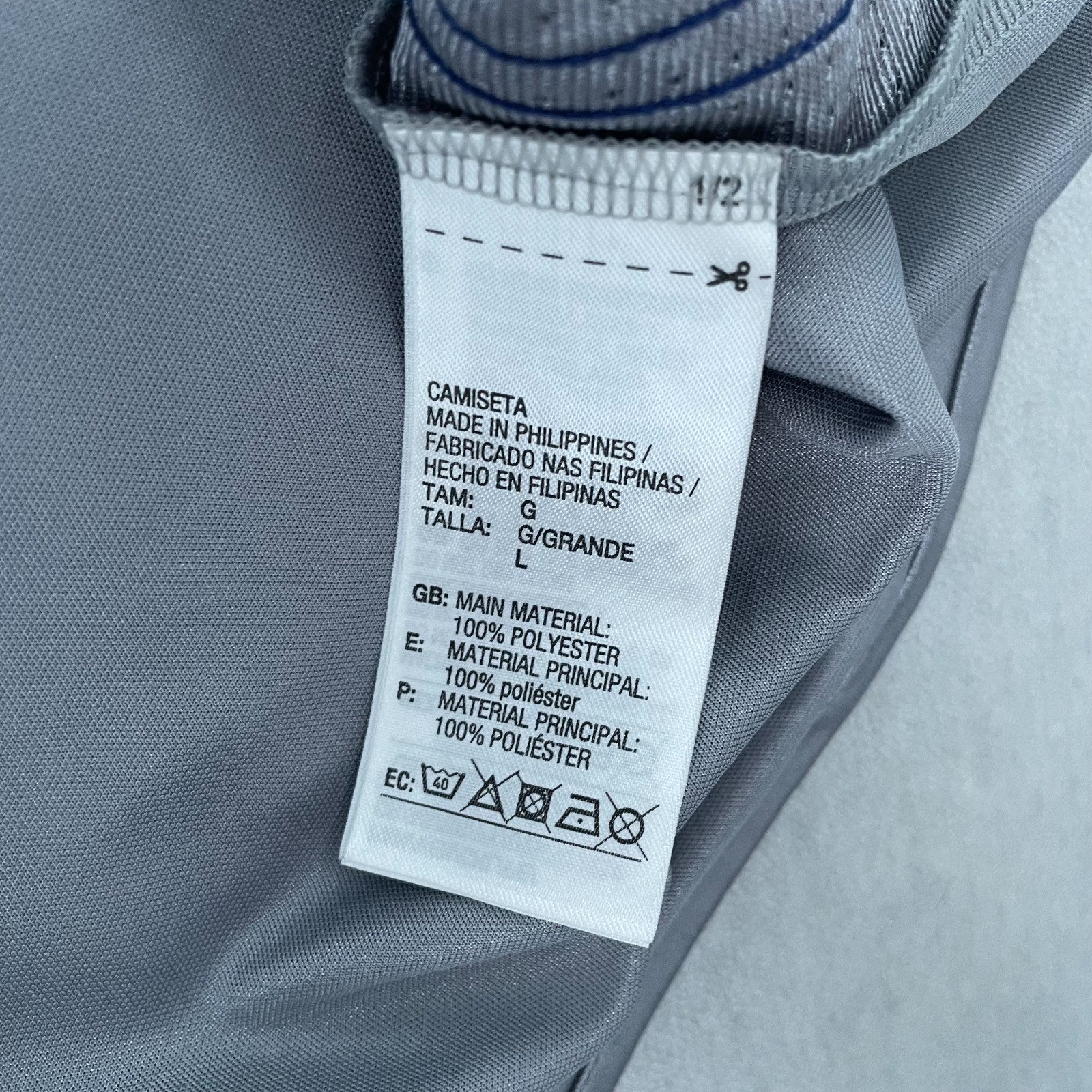 Emelec Adidas Jersey Adult Large Gray Long Sleeve Soccer Football Logo Mens L view 11