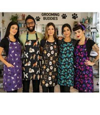 Professional Groomer Premium Waterproof Dog Cat Bathing Aprons Choose Print