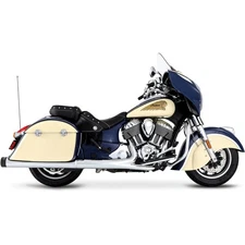 Rinehart Chrome 4 in. Slip-On Mufflers w/Black End Caps - 500-0502