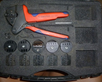 Rennsteig Tools, Inc. Rennsteig Crimping Tool for MC4, kit, case, 6 dies, SOLAR