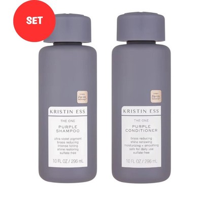 Kristin Ess Purple Shampoo and Conditioner Set, 10 Oz Each, Sealed-Free Shipping
