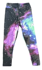 S/M Lularoe Kids Leggings Space Galaxy Stars Milky Way Size 2-6 NWT 240248