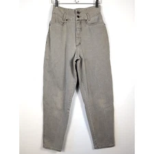 Sostanza Vintage 90s Mom Jeans Women’s 9/10 Gray High Rise Tapered Denim Pants