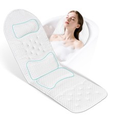 Full Body Bath Pillow for Bathtub for Neck Back and Hip Support,55x18in  Thi...