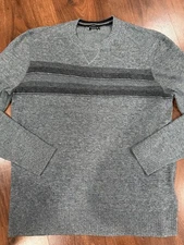 Smartwool Twilight Blue Marl Crew Neck Merino Wool Blend Mens Sweater L gray