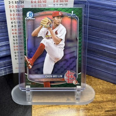 2025 Bowman Sapphire Edition - Chrome Prospects Chen-Wei Lin #BCP-141 Green /99
