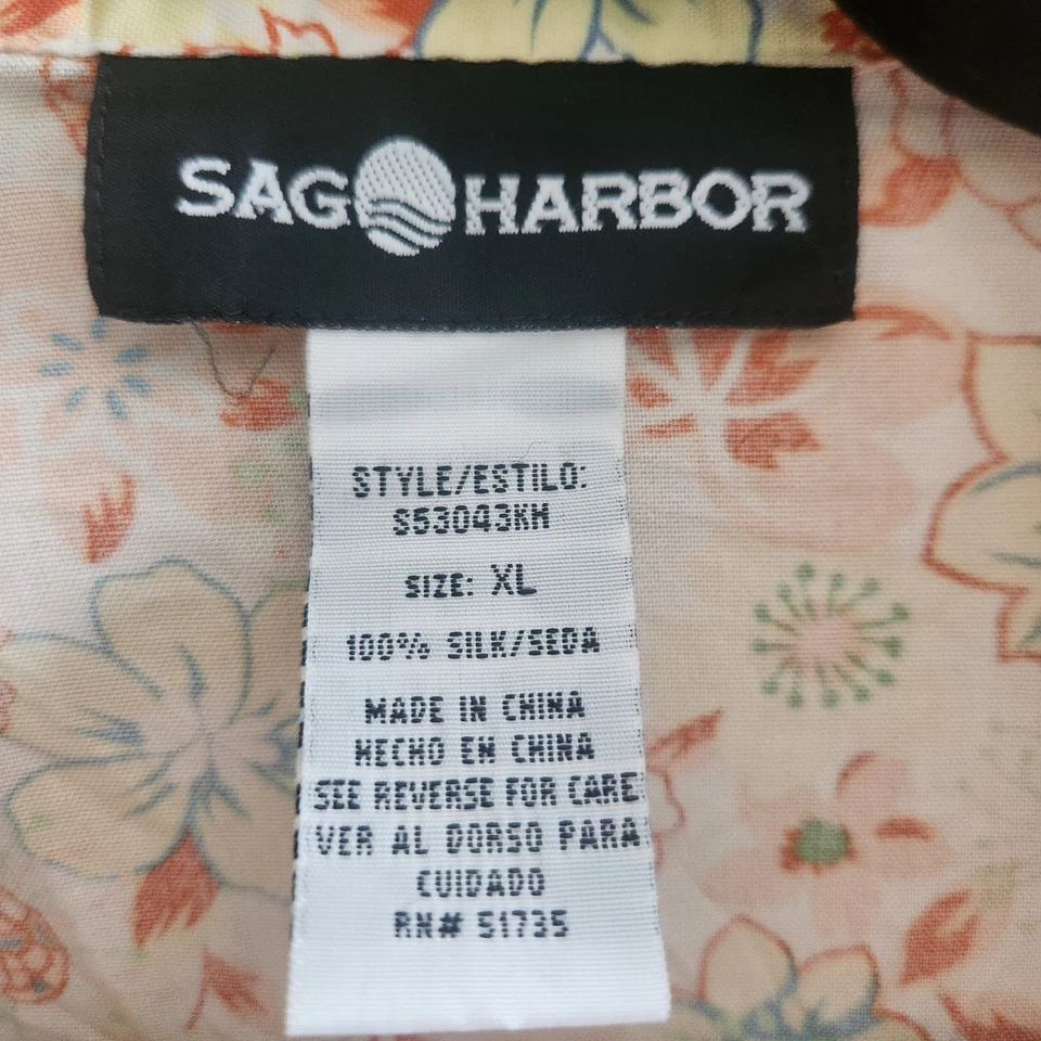 Camisa floral Sag Harbor para mujer talla XL dopamina con cuello abotonado Momcore Foto 3 de 4