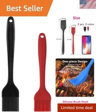 Silicone Basting Pastry Brush Set 2 Pack Heat Resistant Spread Oil Butter Sau...